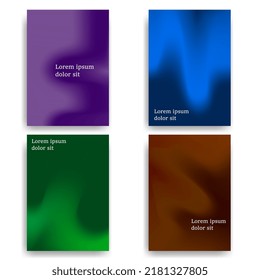 gradient mesh brochure cover set custom modification for print template. template for poster,brochure,backgrounds cover etc