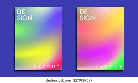 Gradient mesh cover design with abstract color and modern style