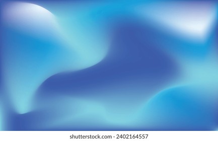 Fondo de pantalla de la curva de malla de degradado. Color líquido claro y suave de la marea azul del océano acuático. Congelar el frío invierno en el polo sur. Vector de cielo suave blanco, azul, marina, turquesa, fondo acuático.