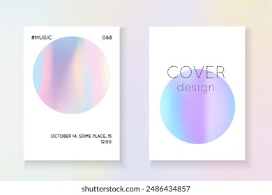 Verlaufsnetz. Digitaler Banner. Klassische Vektorgrafik. In: Violet Geometry Flyer. Minimalistischer Hintergrund Perlglanzflüssigkeit. Bunte Perlenabbildung. blaues Geflecht