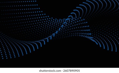 Gradient mesh dot field in green vortex motion