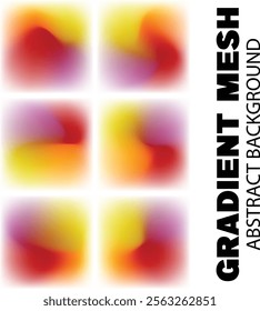 gradient mesh liquid warm color