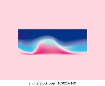 Banner horizontal abstracto de malla de gradiente. Fondo de color azul y rosa borrosos para afiches, pancartas, folletos, presentaciones, diseños de volante y portada futuristas