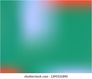 Gradient mesh painted in different colors. Vector illustration layout. Interesting splash and spreading spot. Green gradient mesh with smooth color transitions.