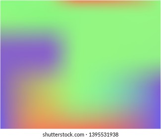Gradient mesh painted in different colors. Vector illustration shape. Juicy splash and spreading spot. Green gradient mesh with smooth color transitions.