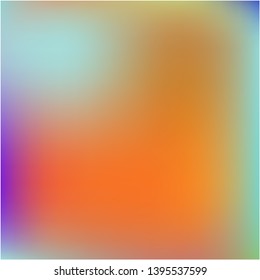 Gradient mesh painted in different colors. Nice splash and spreading spot. Vector illustration flat. Orange gradient mesh with smooth color transitions.