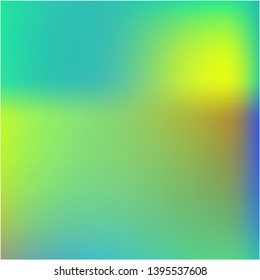 Gradient mesh painted in different colors. Creative splash and spreading spot. Vector illustration cover. Green gradient mesh with smooth color transitions.