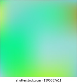 Gradient mesh painted in different colors. Graceful splash and spreading spot. Vector illustration shape. Green gradient mesh with smooth color transitions.