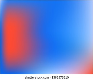 Gradient mesh painted in different colors. Creative splash and spreading spot. Vector illustration concept. Blue gradient mesh with smooth color transitions.