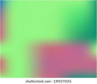 Gradient mesh painted in different colors. Magic splash and spreading spot. Vector illustration space. Green gradient mesh with smooth color transitions.