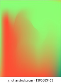 Gradient mesh painted in different colors. Pretty splash and spreading spot. Vector illustration cover. Red gradient mesh with smooth color transitions.