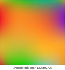Gradient mesh painted in different colors. Vector illustration presentation. Juicy splash and spreading spot. Orange gradient mesh with smooth color transitions.
