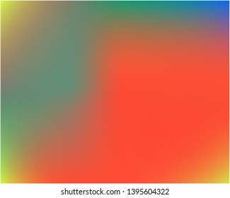 Gradient mesh painted in different colors. Vector illustration cover. Amazing splash and spreading spot. Red gradient mesh with smooth color transitions.