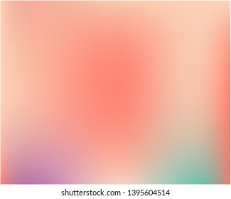 Gradient mesh painted in different colors. Vector illustration flyer. Juicy splash and spreading spot. Pink gradient mesh with smooth color transitions.
