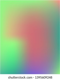 Gradient mesh painted in different colors. Vector illustration space. Juicy splash and spreading spot. Green gradient mesh with smooth color transitions.