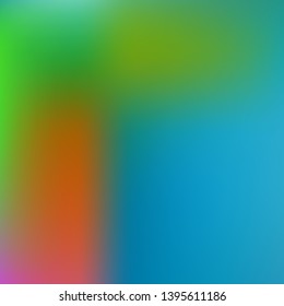 Gradient mesh painted in different colors. Random splash and spreading spot. Vector illustration flat. Green gradient mesh with smooth color transitions.