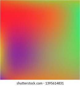 Gradient mesh painted in different colors. Vector illustration space. Random splash and spreading spot. Red gradient mesh with smooth color transitions.
