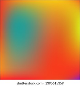 Gradient mesh painted in different colors. Vector illustration layout. Creative splash and spreading spot. Red gradient mesh with smooth color transitions.