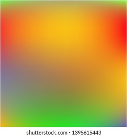 Gradient mesh painted in different colors. Startling splash and spreading spot. Vector illustration flyer. Orange gradient mesh with smooth color transitions.