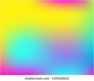 Gradient mesh painted in different colors. Vector illustration presentation. Random splash and spreading spot. Yellow gradient mesh with smooth color transitions.
