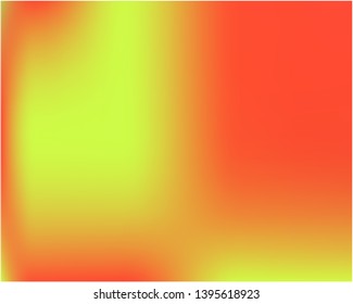Gradient mesh painted in different colors. Random splash and spreading spot. Vector illustration cover. Red gradient mesh with smooth color transitions.