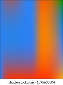 Gradient mesh painted in different colors. Graceful splash and spreading spot. Vector illustration flat. Blue gradient mesh with smooth color transitions.