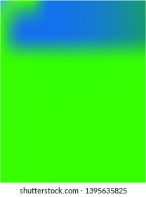 Gradient mesh painted in different colors. Vector illustration cover. Unreal splash and spreading spot. Green gradient mesh with smooth color transitions.