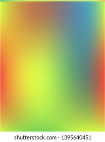 Gradient mesh painted in different colors. Creative splash and spreading spot. Vector illustration cover. Yellow gradient mesh with smooth color transitions.