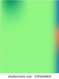Gradient mesh painted in different colors. Graceful splash and spreading spot. Vector illustration presentation. Green gradient mesh with smooth color transitions.