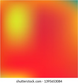 Gradient mesh painted in different colors. Vector illustration concept. Magic splash and spreading spot. Red gradient mesh with smooth color transitions.