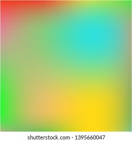 Gradient mesh painted in different colors. Vector illustration flat. Juicy splash and spreading spot. Yellow gradient mesh with smooth color transitions.