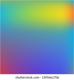 Gradient mesh painted in different colors. Vector illustration flyer. Amazing splash and spreading spot. Violet gradient mesh with smooth color transitions.