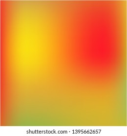 Gradient mesh painted in different colors. Amazing splash and spreading spot. Vector illustration flyer. Orange gradient mesh with smooth color transitions.