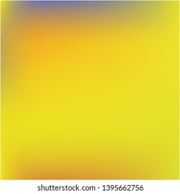 Gradient mesh painted in different colors. Vector illustration cover. Unreal splash and spreading spot. Yellow gradient mesh with smooth color transitions.