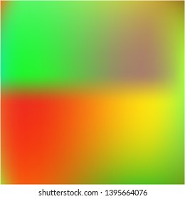 Gradient mesh painted in different colors. Vector illustration cover. Unreal splash and spreading spot. Green gradient mesh with smooth color transitions.