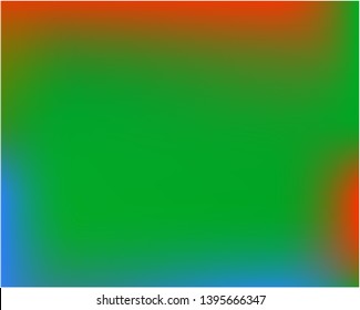 Gradient mesh painted in different colors. Trendy splash and spreading spot. Vector illustration space. Green gradient mesh with smooth color transitions.