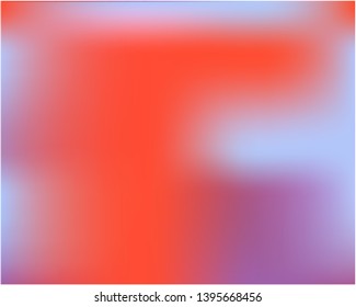 Gradient mesh painted in different colors. Vector illustration show. Startling splash and spreading spot. Red gradient mesh with smooth color transitions.