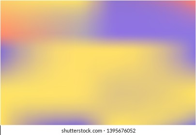 Gradient mesh painted in different colors. Juicy splash and spreading spot. Vector illustration space. Yellow gradient mesh with smooth color transitions.