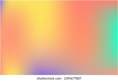 Gradient mesh painted in different colors. Vector illustration layout. Magic splash and spreading spot. Orange gradient mesh with smooth color transitions.