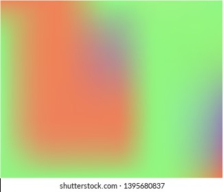 Gradient mesh painted in different colors. Vector illustration space. Nice splash and spreading spot. Green gradient mesh with smooth color transitions.