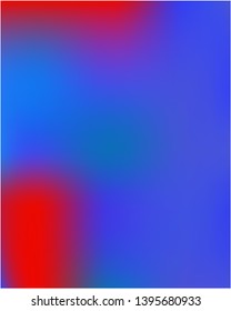 Gradient mesh painted in different colors. Vector illustration flyer. Creative splash and spreading spot. Blue gradient mesh with smooth color transitions.