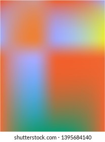 Gradient mesh painted in different colors. Vector illustration layout. Startling splash and spreading spot. Orange gradient mesh with smooth color transitions.