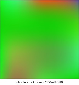 Gradient mesh painted in different colors. Vector illustration cover. Amazing splash and spreading spot. Green gradient mesh with smooth color transitions.