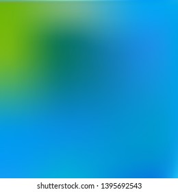 Gradient mesh painted in different colors. Vector illustration shape. Great splash and spreading spot. Blue gradient mesh with smooth color transitions.