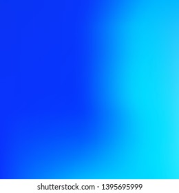 Gradient mesh painted in different colors. Vector illustration flyer. Amazing splash and spreading spot. Blue gradient mesh with smooth color transitions.
