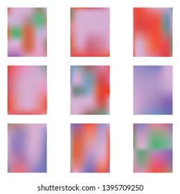 Gradient mesh painted in different colors. Amazing splash and spreading spot. Vector illustration cover. Pink gradient mesh with smooth color transitions.