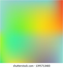 Gradient mesh painted in different colors. Vector illustration concept. Trendy splash and spreading spot. Yellow gradient mesh with smooth color transitions.