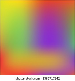 Gradient mesh painted in different colors. Vector illustration concept. Interesting splash and spreading spot. Violet gradient mesh with smooth color transitions.
