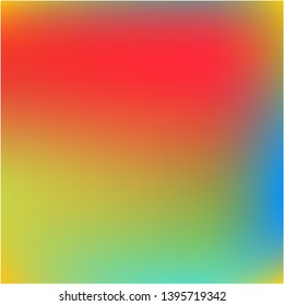 Gradient mesh painted in different colors. Vector illustration flat. Magic splash and spreading spot. Orange gradient mesh with smooth color transitions.