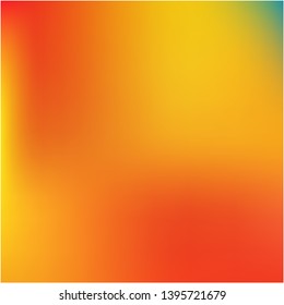 Gradient mesh painted in different colors. Trendy splash and spreading spot. Vector illustration flyer. Yellow gradient mesh with smooth color transitions.
